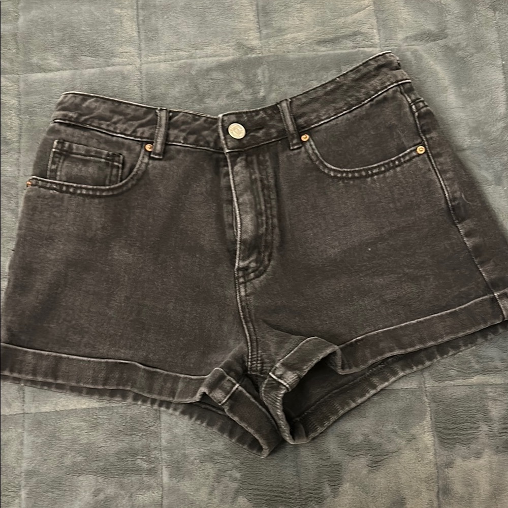 PACSUN BLACK MOM JEAN SHORTS mom jeans shorts black short